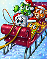 Sleigh Riders Badge - Pogo Addiction Solitaire HD