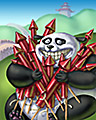 Rocket Bear Badge - Panda Pai Gow Poker