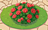 Red Rose Bush Badge - Solitaire Gardens