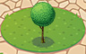 Tall Green Topiary Sphere Badge - Solitaire Gardens