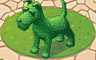 Green Topiary Terrier Badge - Solitaire Gardens