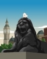 Terrier In London Badge - Big City Adventure