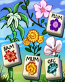 Plums 'n Mums Badge - Mahjong Garden HD