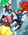 Dancing In The Rain Badge - Rainy Day Spider Solitaire HD