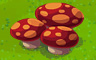 Giant Red Toadstools Badge - Solitaire Gardens