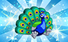 Diamond Stuffed Peacock Badge - Poppit! Bingo