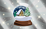 Silver Snow Globe Badge - Poppit! Bingo