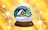 Gold Snow Globe Badge - Poppit! Bingo