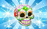 Diamond Skulls Badge - Poppit! Bingo