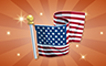 Bronze US Flag Badge - Poppit! Bingo