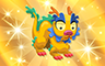 Gold Stuffed Dragon Badge - Poppit! Bingo