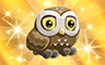 Gold Athenian Owl Badge - Poppit! Bingo