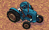 Blue Tractor Badge - Solitaire Gardens