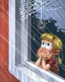 Web In The Window Badge - Rainy Day Spider Solitaire HD