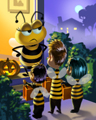 Bees For Halloween Badge - Tumble Bees HD