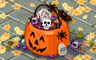 Trick Or Treat Basket Badge - Solitaire Gardens