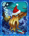 Santa Squid Easy Badge - Undiscovered World