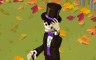 Skeleton Gentleman Badge - Solitaire Gardens