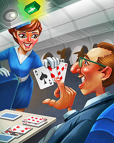 Push For Assistance Badge - Jet Set Solitaire