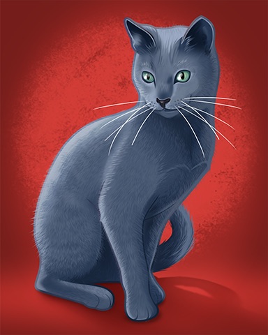 Russian Blue Badge - Quinn's Aquarium