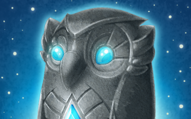 Stone Owl Badge - Jewel Academy
