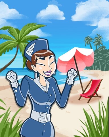 Summer Beach Blast Coach Badge - Jet Set Solitaire