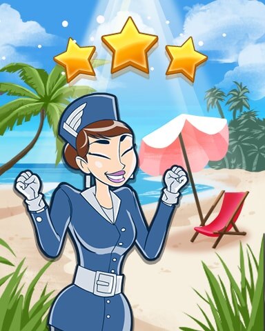 Summer Beach Blast World Class Badge - Jet Set Solitaire