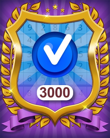 Beginner 3000 Puzzles Badge - Pogo™ Daily Sudoku Beginner 3000 Puzzles Badge - Pogo™ Daily Sudoku