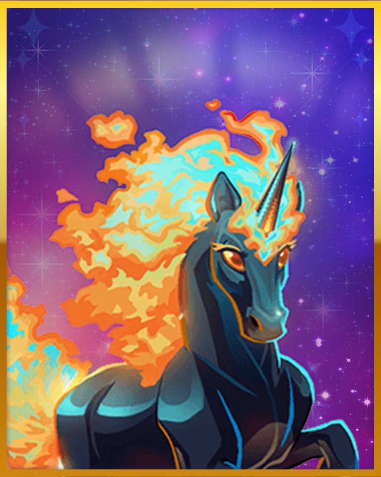 Mythic Blazing Steed Badge - Bejeweled Stars