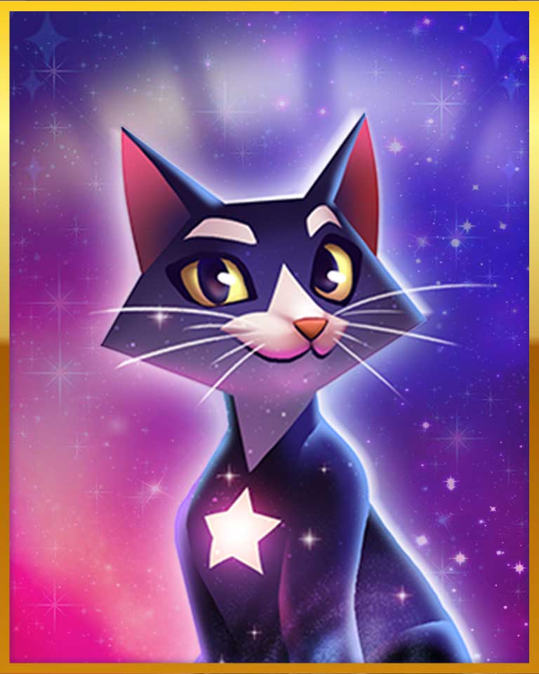 Mythic Star Cat Badge - Bejeweled Stars