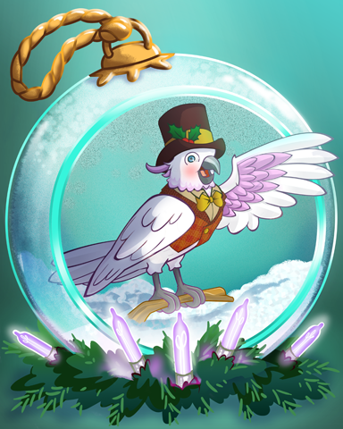 Caroling Cockatoo Badge - Mahjong Sanctuary