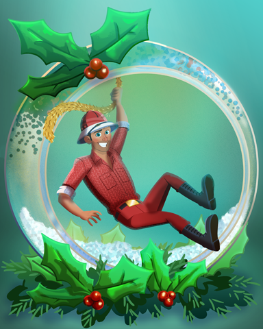 Perilous Poinsettia Badge - Tri-Peaks Solitaire HD