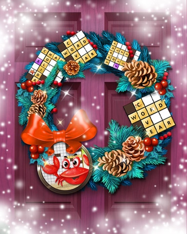 Pinchers' Pinecone Wreath Badge - Crossword Cove HD