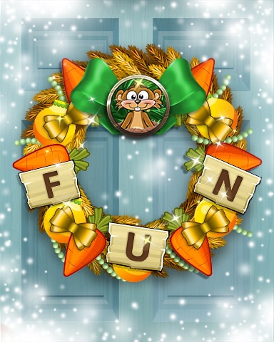 Charming Carrot Wreath Badge - Word Whomp HD