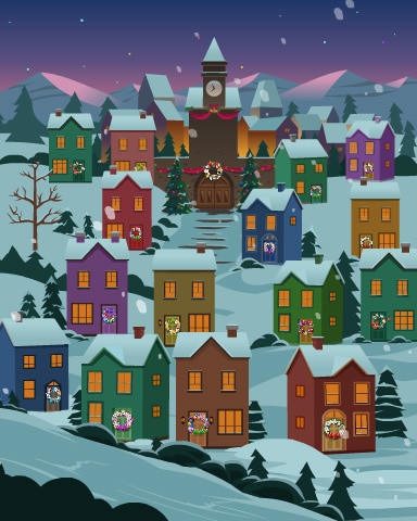 Holiday Village Carol Badge - Snowbird Solitaire