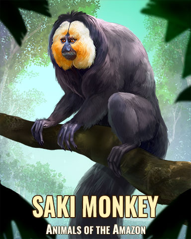 Saki Monkey Badge - Tumble Bees HD