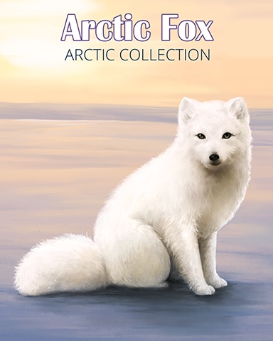 Arctic Fox Arctic Animals Badge - Bejeweled Stars