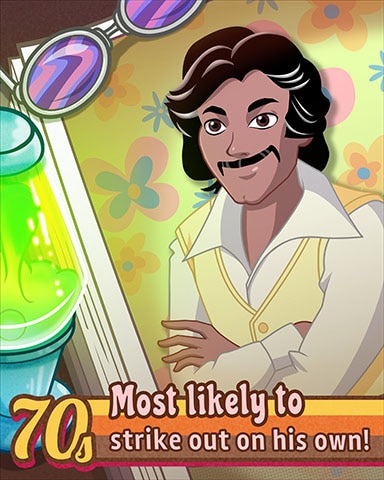 Roberto '70s Yearbook Badge - Tri-Peaks Solitaire HD