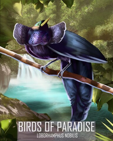 Noble Lobe-Bill Birds Of Paradise Badge - Pogo™ Slots