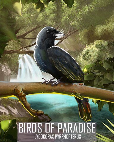 Paradise Crow Birds Of Paradise Badge - Mahjong Garden HD