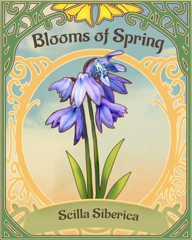 Siberian Squill Blooms Of Spring Badge - Dice City Roller HD