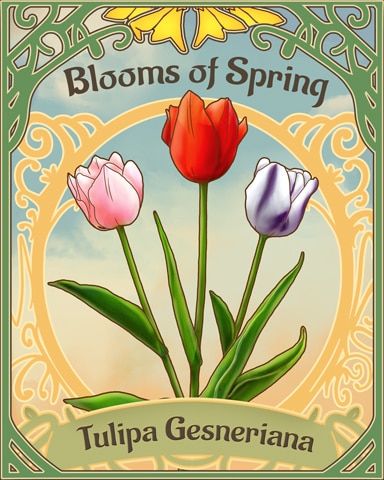 Didier's Tulip Blooms Of Spring Badge - First Class Solitaire HD