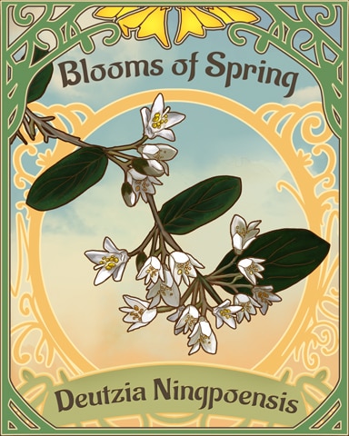 Deutzia Blooms Of Spring Badge - Claire Hart: Secret In The Shadows