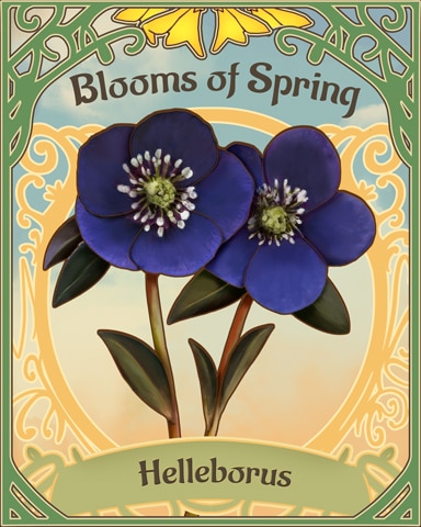 Hellebore Blooms Of Spring Badge - Claire Hart: Secret In The Shadows