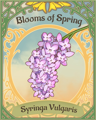 Lilac Blooms Of Spring Badge - Word Whomp HD