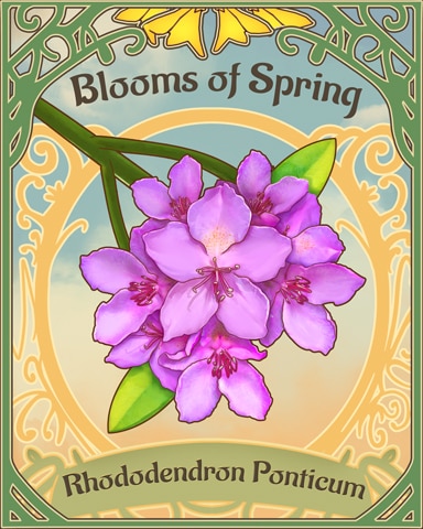 Rhododendron Blooms Of Spring Badge - Poppit! HD