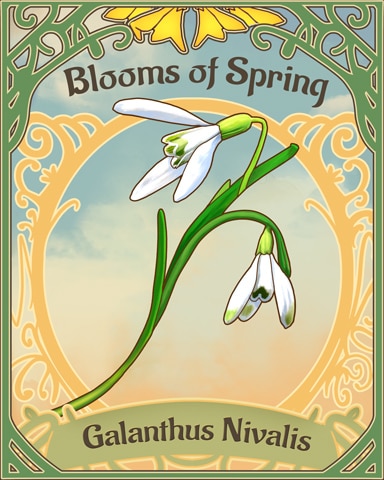 Snowdrop Blooms Of Spring Badge - Poppit! Bingo