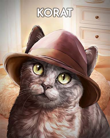 Korat Cats In Hats Badge - World Class Solitaire HD