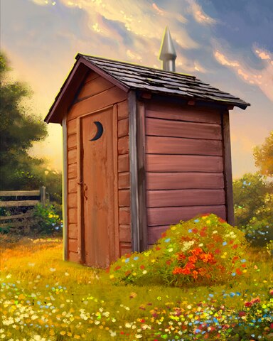 Red Outhouse Colorful Sheds Badge - Canasta HD