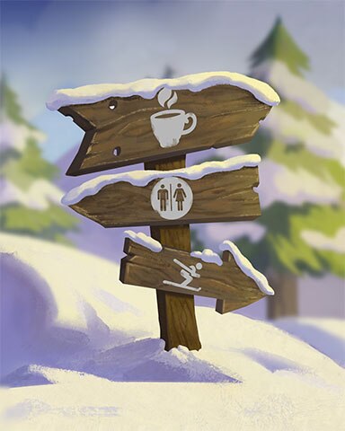 Direction Signs Cozy Chalet Badge - Bookworm HD